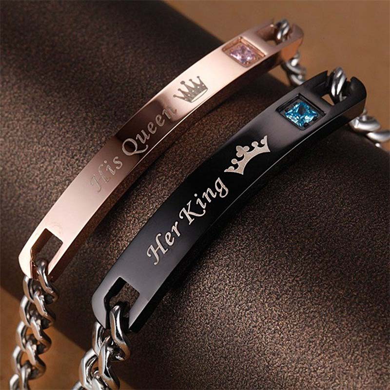 2pcs Magnetic Couple Bracelets for Women Men, Vows of Eternal Love  Adjustable Jewelry Gifts for Lover