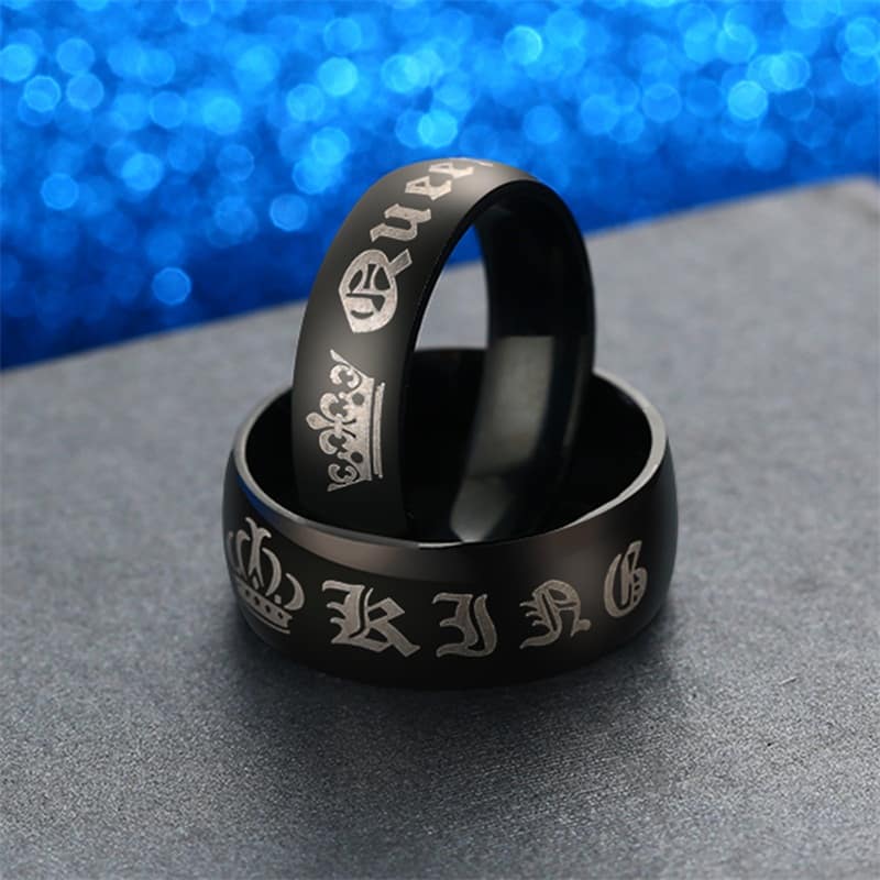 Crown Ring,silver Crown Ring,queen Ring,king Ring,crown Ring Set - Etsy